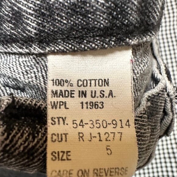 Vintage Roper Denim Cowgirl 90s High Rise Studded Grey Acid Wash Jeans Size 5 - Picture 9 of 9